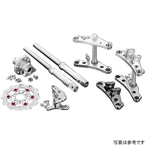 シフトアップ ワイドステム 27mm フロントフォークキット モンキー バーハンドル対応 クランプ付 ガンメタ 2pods 205385-19 JP店
