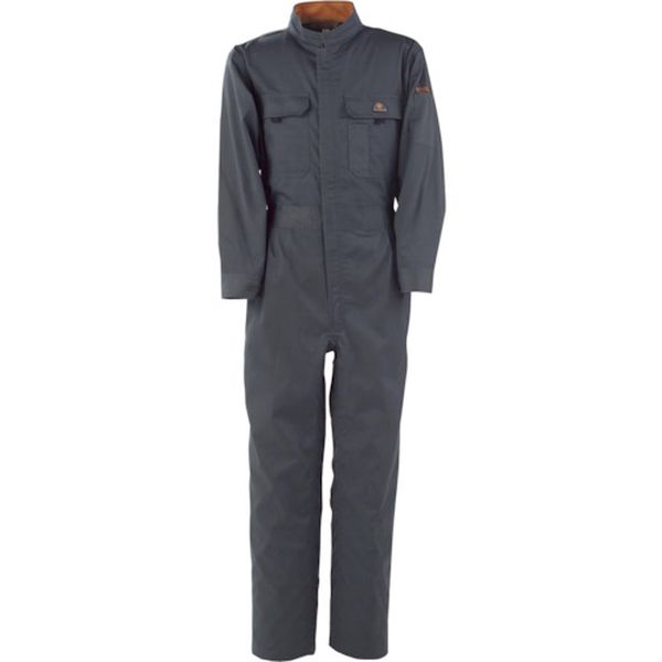 【メーカー在庫あり】 6609743L (株)カジメイク カジメイク T/C長袖つなぎ服 チャコールグレー 3L 6609-74-3L JP店