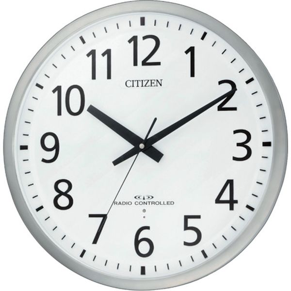【メーカー在庫あり】 8MY463019 電波 壁掛け時計(アナログ表示) 連続秒針 オフィスタイプ シルバー Φ450×56mm 8MY463-019 JP店|株式会社ヒロチー商事 店