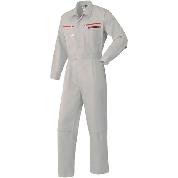 【メーカー在庫あり】 12800084L 山田辰(株) AUTO－BI つなぎ服1280-008シルバーグレー-4L 1280-SG-4L JP店