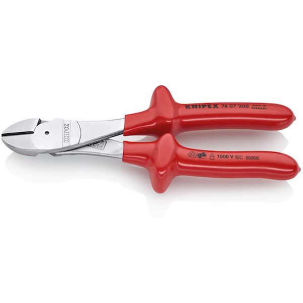 【メーカー在庫あり】 7407200 KNIPEX社 KNIPEX 絶縁強力型ニッパー 200mm 1000V絶縁ハンドル 7407-200 JP店