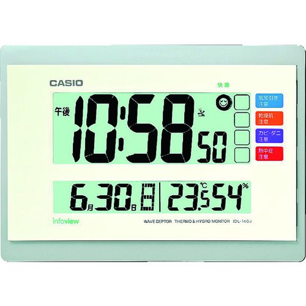 【製造業者店卸し資産あり】 IDL140J7JF  カシオ計算機(株) カシオ 電磁波置時計 IDL-140J-7JF JP店 掛け時計-置き時計・掛け時計