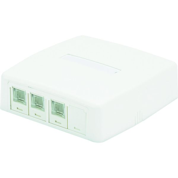 【メーカー在庫あり】 CAT5Eスプリングシャッター付きローゼットキット 4個口(3ジャック＋1ブランク) 白 JOQ3BH500 JOQ3BH500 JP店