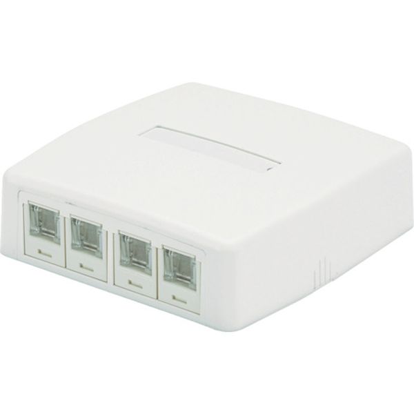 【メーカー在庫あり】 CAT6スプリングシャッター付きローゼットキット 4個口 白 JOQ4BH600 JOQ4H600 JP店