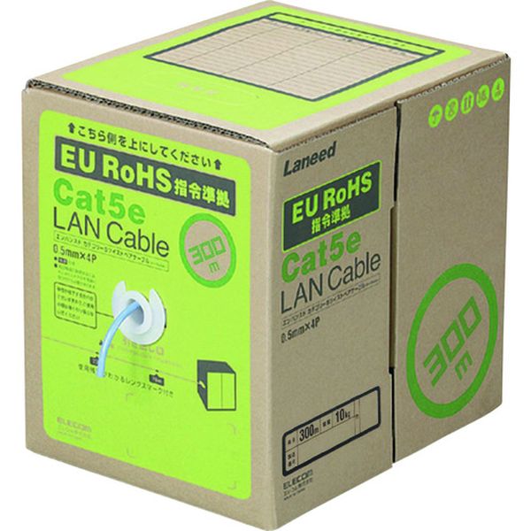 【メーカー在庫あり】 LDCT2BU300YR エレコム(株) エレコム RoHS指令準拠LANケーブル CAT5E ヨリ線 300m ブルー LD-CT2/BU300YR JP店
