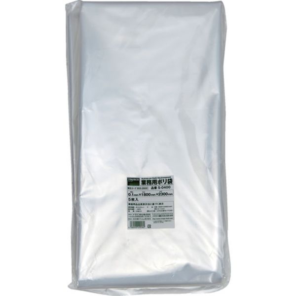 【メーカー在庫あり】 S0400  トラスコ中山(株) TRUSCO 業務用ポリ袋0.1×400L 5枚入 S-0400 JP店