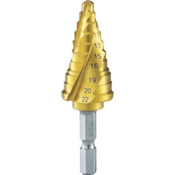 【製造業者店卸し資産あり】 3SNMS22G トラスコ中山(株) TRUSCO 六角軸足取りせん孔機 3枚刃チタン上塗り 5～22粍 3S-NMS-22G JP店