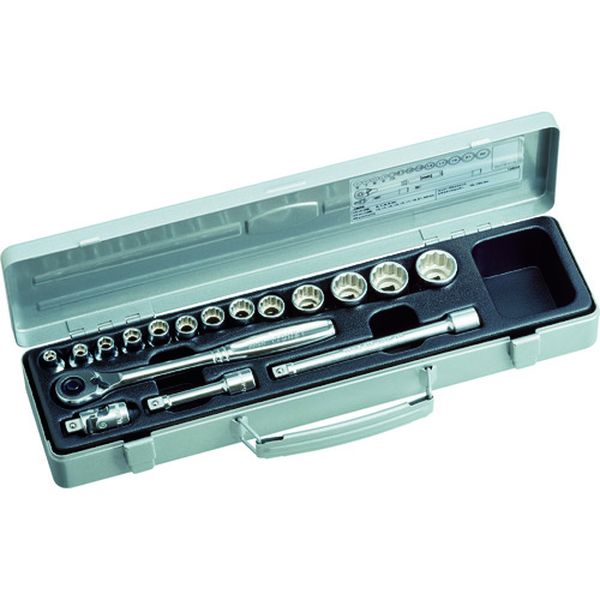 【メーカー在庫あり】 TONE(株) TONE ソケットレンチセット 差込角9.5mm 17点セット 6角 12角 1560M JP店
