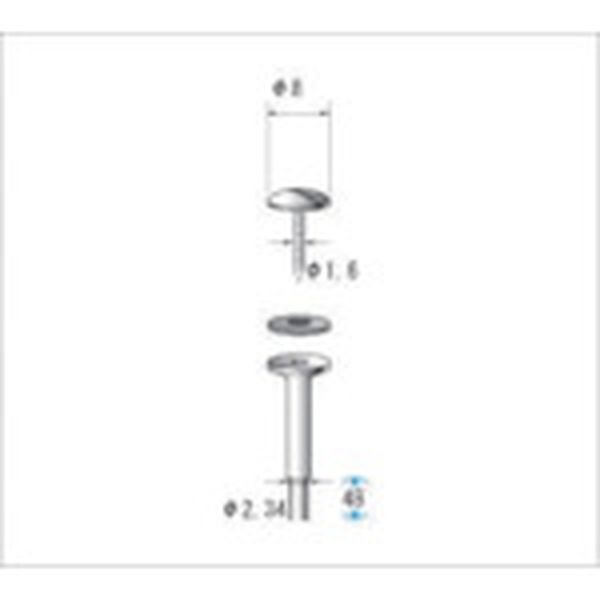 【製造業者店卸し資産あり】 (株)ナカニシ ナカニシ マンドレール ステンレス鋼 10本入 ねじ径φ1.6×軸φ2.34 37012 JP店
