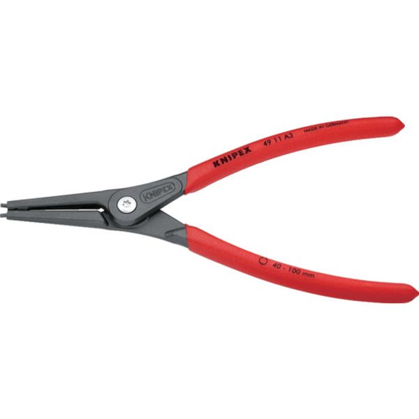 【メーカー在庫あり】 4911A3 KNIPEX社 KNIPEX 軸用スナップリングプライヤー 40-100mm 4911-A3 JP店