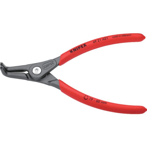 【メーカー在庫あり】 4921A21 KNIPEX社 KNIPEX 軸用スナップリングプライヤー90度 19-60mm 4921-A21 JP店