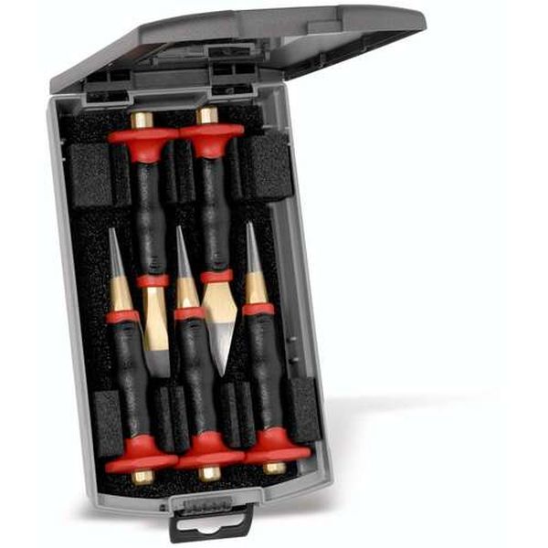 【メーカー在庫あり】 4211020 RENNSTEIG社 RENNSTEIG ハンドガード付チゼル5点セット プラスチックボックス 421-102-0 JP店