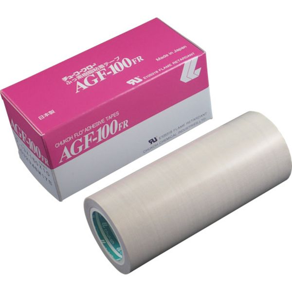 【メーカー在庫あり】 フッ素樹脂(テフロンPTFE製)ガラスクロス粘着テープ AGFー100FR 0.13t×150w×10m AGF100FR-13X150 JP店