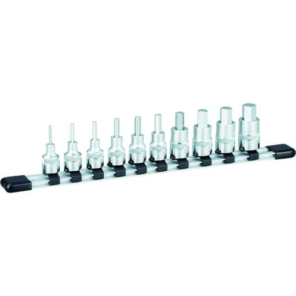 【メーカー在庫あり】 TONE(株) TONE ヘキサゴンソケットセット(インチホルダー付) 10pcs 差込角9.5mm HHB310 JP店