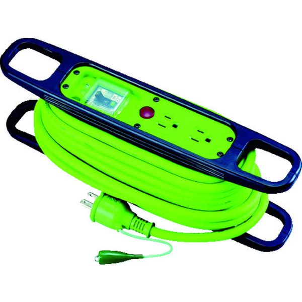 【メーカー在庫あり】 HREB102G 日動工業(株) 日動 ハンドリール 100V 3芯&times;10m 緑 アース漏電しゃ断器付 HR-EB102-G JP店｜株式会社ヒロチー商事 店