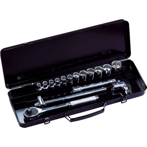 【メーカー在庫あり】 (株)スーパーツール スーパー ソケットレンチセット 差込角12.7mm(1/2インチ)入り数:16 N412S JP店|株式会社ヒロチー商事 店