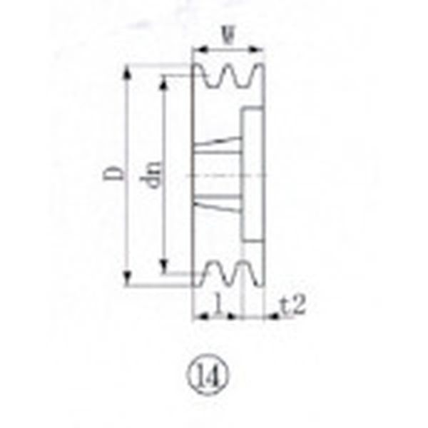 【メーカー在庫あり】 SPB1752 エバオン(株) EVN ブッシングプーリー SPB 175mm 溝数2 SPB175-2 JP店｜株式会社ヒロチー商事 店