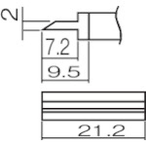 【メーカー在庫あり】 T121403 白光(株) 白光 こて先 スパチュラ 21.2 T12-1403 JP店