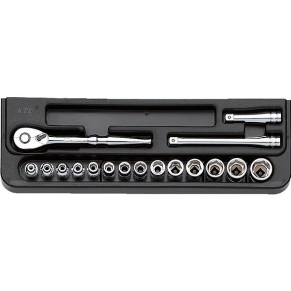 【メーカー在庫あり】 京都機械工具(株) KTC 6.3sq.ソケットレンチセット［17点］ TB214 JP店 11,620円