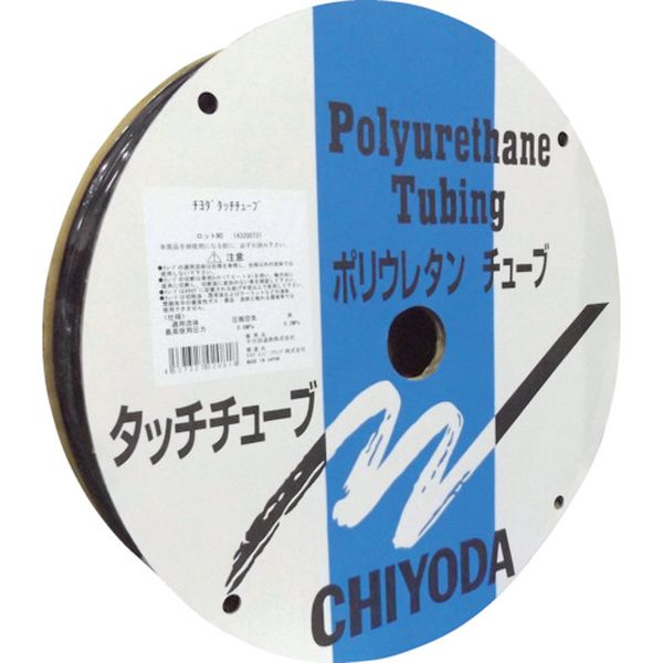 【製造業者棚卸し資産あり】 TE12100BK 千代田商業主義(株) チヨダ ポリウレタン熱電子管 TEタッチチューブ 12粍/100m 黒 TE-12-100 BK JP店