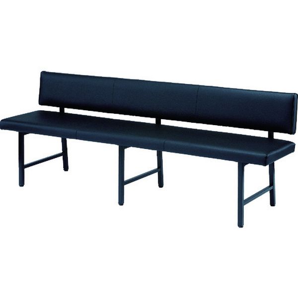 【メーカー在庫あり】 トラスコ中山(株) TRUSCO ロビーチェア 背付き 1800×446×420H ブラック TMC1944BK JP店
