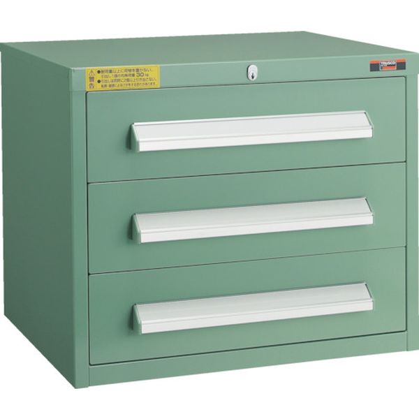 【メーカー在庫あり】 WLVR424 トラスコ中山(株) TRUSCO WLVR型キャビネット 500X412XH420 引出3段 緑 WLVR-424 JP店｜株式会社ヒロチー商事 店
