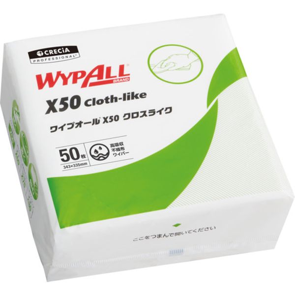 【メーカー在庫あり】 日本製紙クレシア(株) クレシア ワイプオール X50 クロスライク 4つ折り(薄手) 60555 JP店
