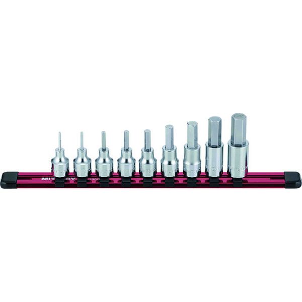 【メーカー在庫あり】 水戸工機(株) ミトロイ 3/8 ヘックスソケット ホルダーセット 9コマ10点 HH310M JP店|株式会社ヒロチー商事 店