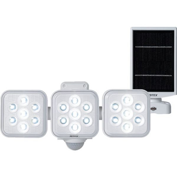 【メーカー在庫あり】 S330L (株)ムサシ ライテックス 5W3灯 フリーアーム式 LEDソーラーセンサーライト S-330L JP店