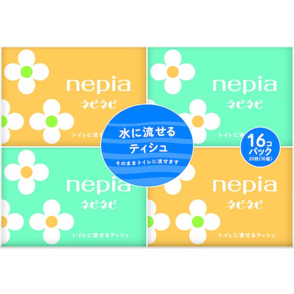 【メーカー在庫あり】 61625 ネピアネピネピ水に流せるポケットティシュ10W16コパック【1ケース40パック入り】 61529 JP店