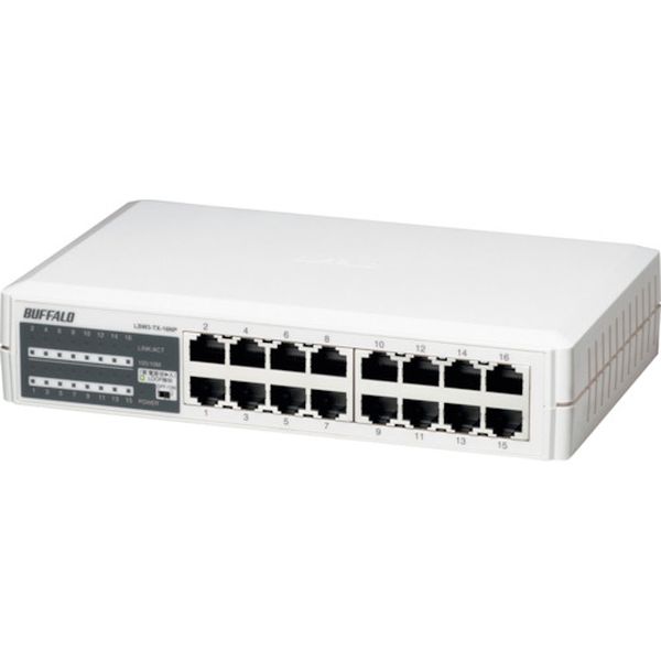 【メーカー在庫あり】 LSW3TX16NP  10/100M スイッチングハブ プラスチック筐体/電源内蔵モデル 16ポート LSW3-TX-16NP JP店