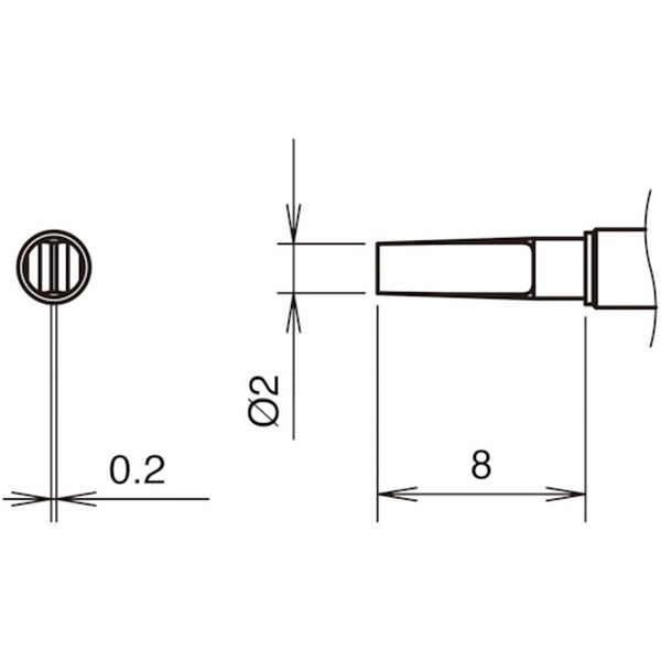 【製造業者店卸し資産あり】 T3803L2  白光(株) 白光 こて先2L型 350℃ T38-03L2 JP店