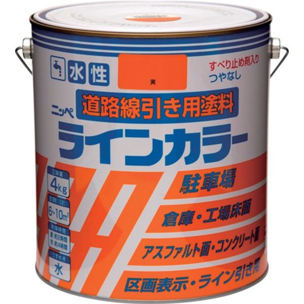 【メーカー在庫あり】 ニッペホームプロダクツ(株) ニッぺ 水性ラインカラー 4kg 黄 HPT114-4 4976124092121 JP店 6,147円