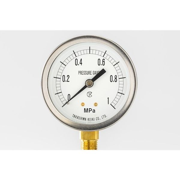 【メーカー在庫あり】 密閉形圧力計(A枠立型・φ60)圧力レンジ0.0～25MPa R1/4【1112225】 1112225 JP店