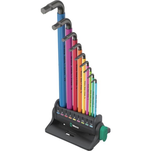 【メーカー在庫あり】 Wera社 Wera 950/9 ヘックスプラスマルチカラー3 Lキーセット ミリサイズ ブラックレーザー 133165 JP店