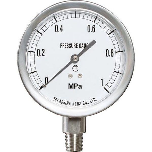 【メーカー在庫あり】 ステンレス圧力計(A枠立型・φ60)圧力レンジ0.0～16MPa R1/4【1460216】 1460216 JP店