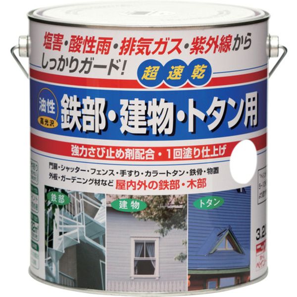 【製造業者店卸し資産あり】 油性鉄部・構築物・トタン用 3.2L 白いこと HUB101-3.2 4976124215148 JP店