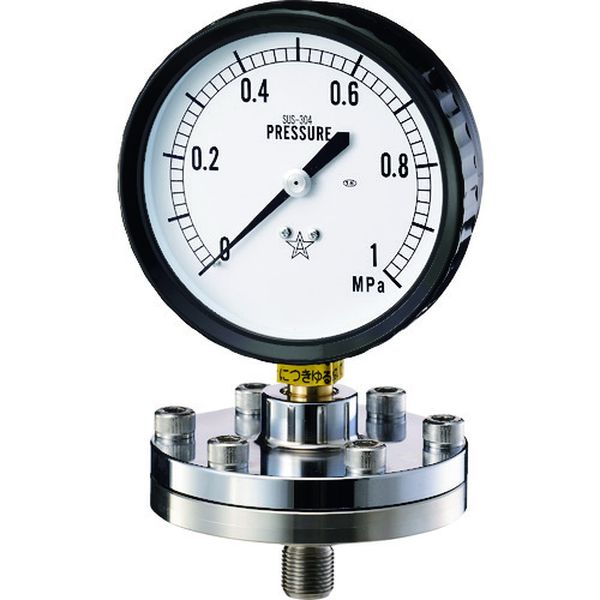 【メーカー在庫あり】 KABT14PVC1MPA 右下精器製造(株) 右下 隔膜式圧力計 BT-1型 KA-BT-1-4-PVC-1MPA JP店