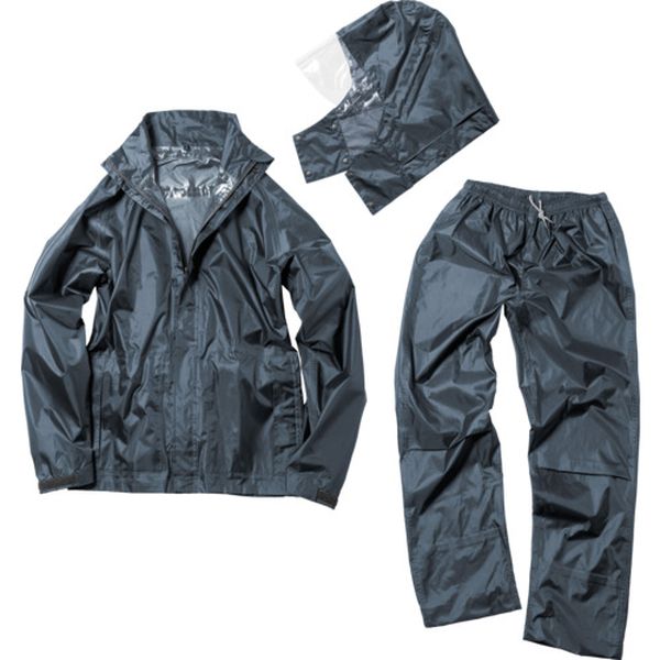 【メーカー在庫あり】 (株)マック マック デュアルフィットレインスーツ ネイビー M AS516014 JP店