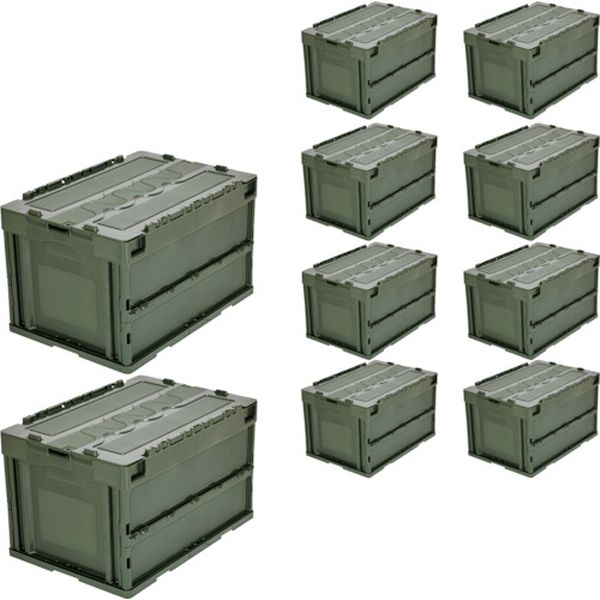 【メーカー在庫あり】 CT50OD10P 【まとめ買い】オリコン 蓋つき折りたたみコンテナ 50L OD 10個 CT50-OD-10P JP店 17,450円