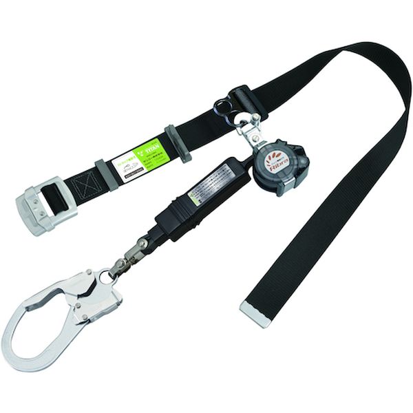 【メーカー在庫あり】 RBLN506BL サンコー(株) タイタン 胴ベルト型ロック付き巻取式 シングル Ribraライト ブラック RBLN506-BL JP店