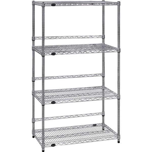 【メーカー在庫あり】 スチール製メッシュラック W905XD305XH1838 4段 バックバー付 TMEBB6334 JP店