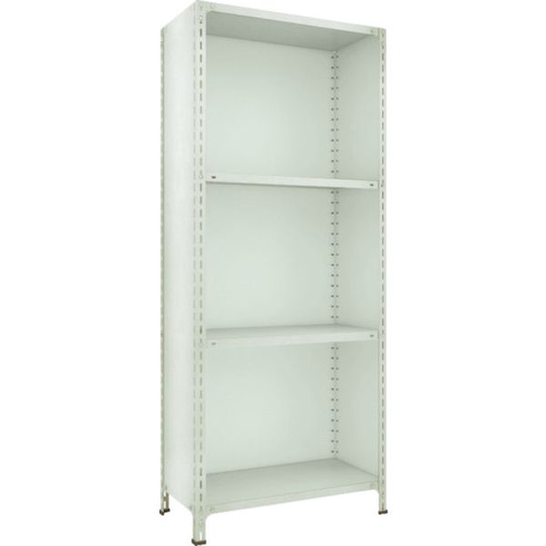 【メーカー在庫あり】 74V24 スチールラック 軽量棚背板・側板付 1200X300XH2100 4段 ネオグレー 74V-24 JP店