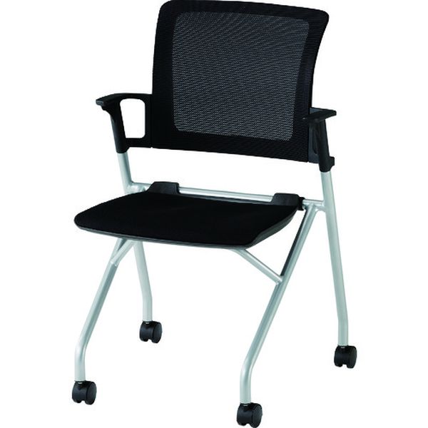 【メーカー在庫あり】 CMCBK トラスコ中山(株) TRUSCO コンパクトミーティングチェア ブラック CMC-BK JP店 14,622円