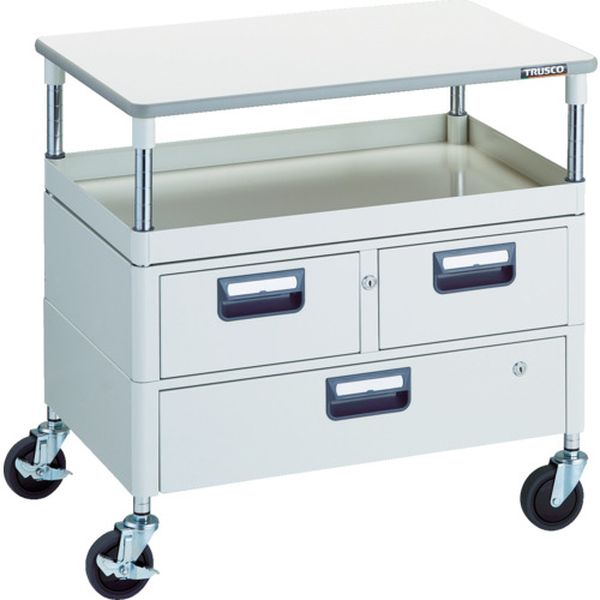 【メーカー在庫あり】 PEW771VWTW ツールワゴン フェニックスワゴン 省音 750X500 H740 引出付 天板付 ホワイト PEW-771VWT-W JP店|株式会社ヒロチー商事 店