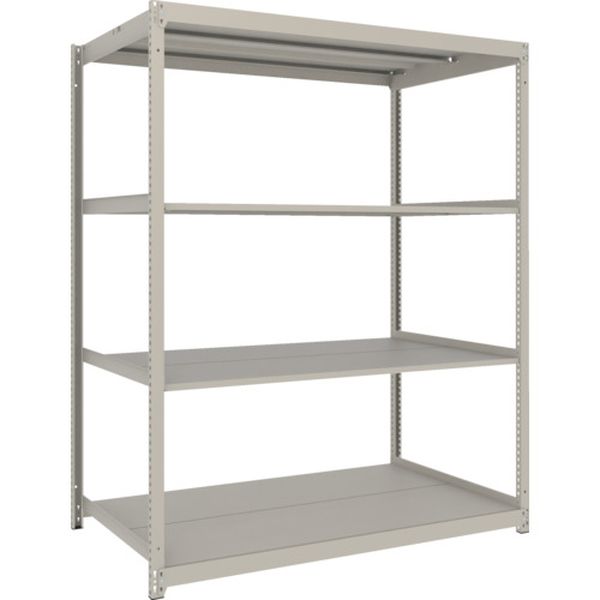 【メーカー在庫あり】 スチールラック 薄型ラック(耐荷重100Kg)1500×595×H1800 4段単体 ネオグレー ネオグレー UL6564 JP店