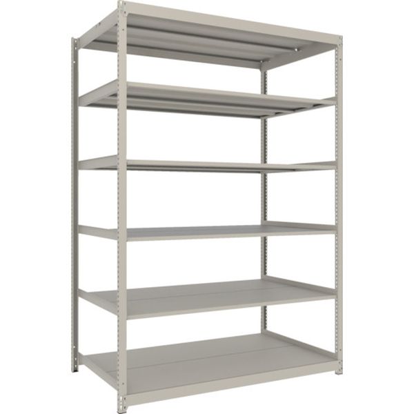 【メーカー在庫あり】 スチールラック 薄型ラック(耐荷重100Kg)1500×595×H2400 6段単体 ネオグレー ネオグレー UL8566 JP店