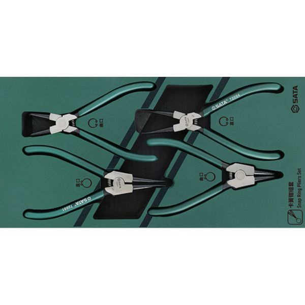 【メーカー在庫あり】 SATA社 SATA スナップリングプライヤー 4点 セット トレー入り 09911A JP店