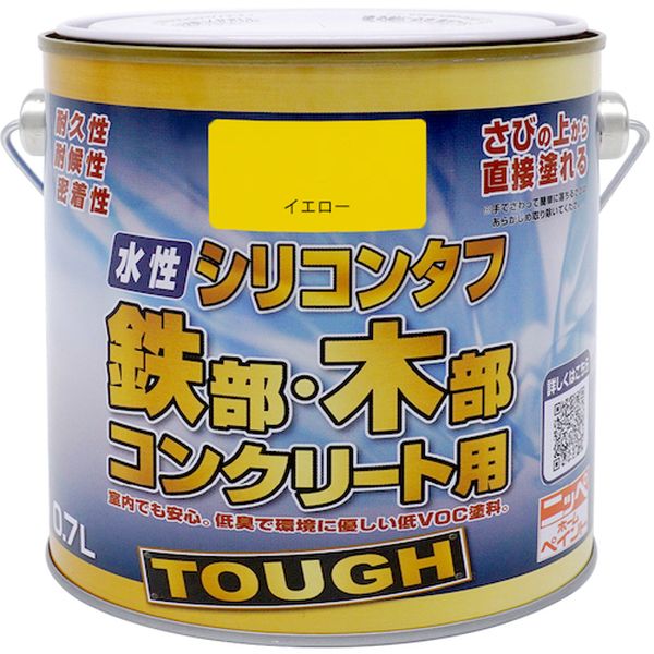 【メーカー在庫あり】 ニッペホームプロダクツ(株) ニッぺ 水性シリコンタフ イエロー 1.6L 4976124092954 JP店