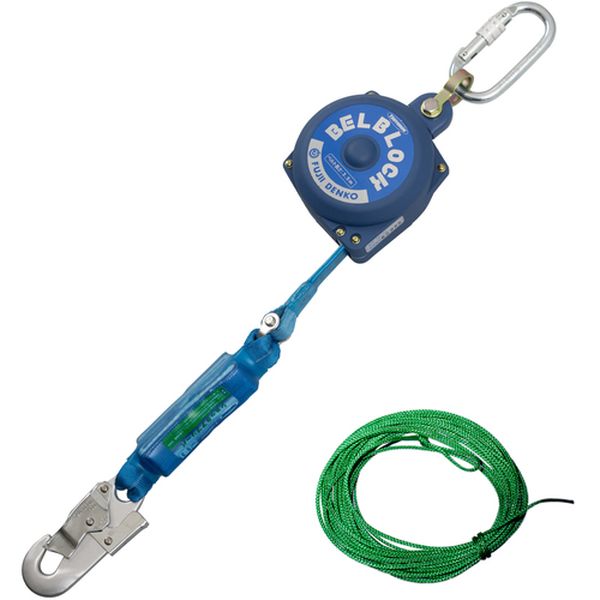【メーカー在庫あり】 BB35JANBX ベルト巻取式墜落防止器具 ベルブロック ショックアブソーバ付き 3.5m 引寄ロープ付 BB-35-JAN-BX JP店